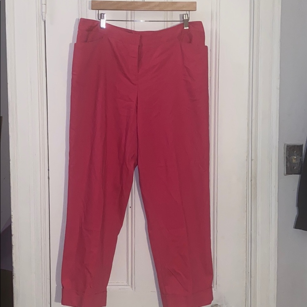 Pink Lane Bryant Cuffed Ankle Pants sz 14